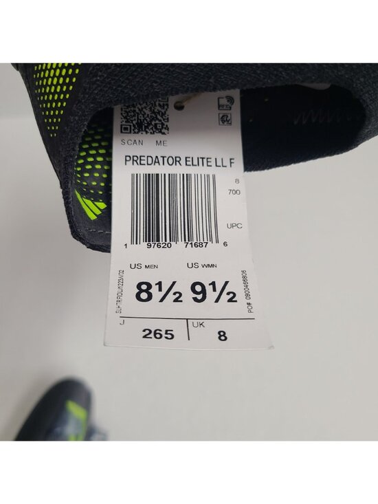 NEW Adidas Predator Elite Laceless FG Soccer Cleats JI1078 Size 8.5 Black main image 4